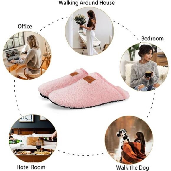 Slippers Socks House Shoes Slip On Indoor Outdoor Travel Unisex Size 8 9 - Picture 5 of 8